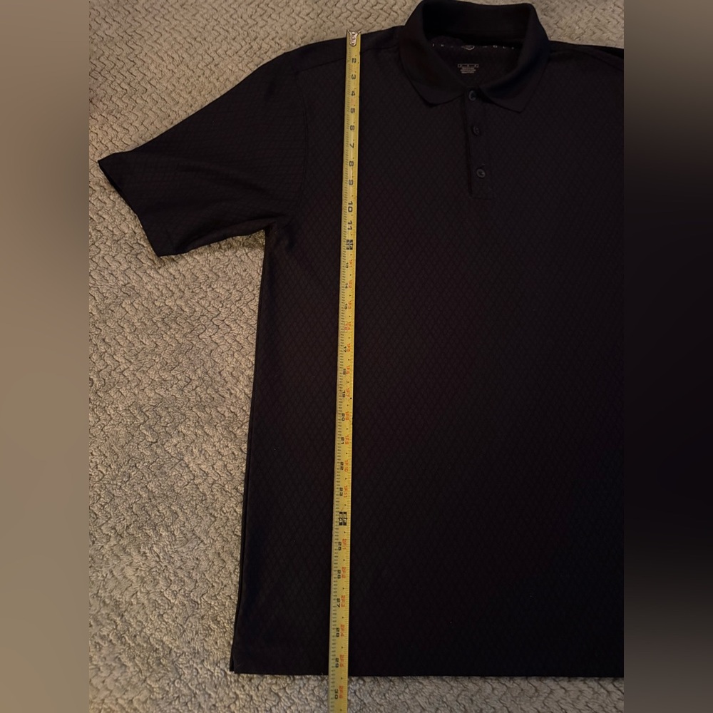 Nike Men's Dri-Fit Black Patterned Golf Polo Shirt - Picture 4 of 5